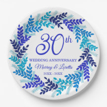 Festa de 30 do Elegante Blue Wreath