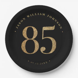 Prato De Papel festa de aniversário 85