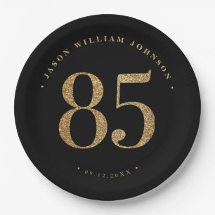 Prato De Papel festa de aniversário 85