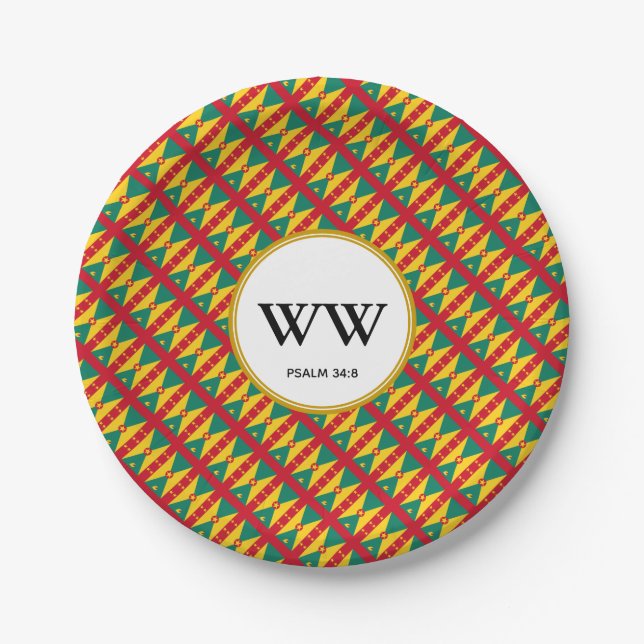 Prato De Papel Festa de Aniversário Celebração da Bandeira de GRE (Frente)