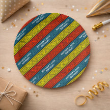 Festa de aniversário Celta Stripe Vermelho Vermelh