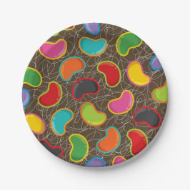 Prato De Papel Festa de aniversário Colorida de Pop de Jellybeans