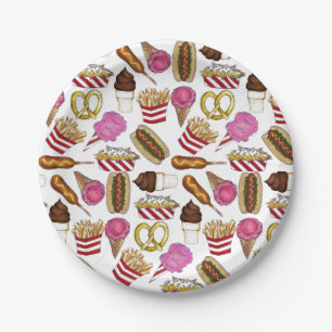 Prato De Papel Festa de aniversário Comida Justa do Circo do Carn