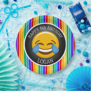 Prato De Papel Festa de aniversário Cute Emoji