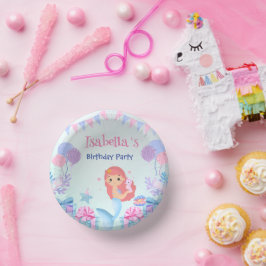 Prato De Papel Festa de aniversário de Aquarela Cachorro-Arco-Íri