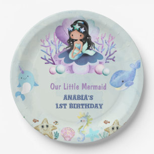 Prato De Papel Festa de aniversário de Aquarela Mágica