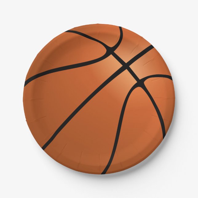 Prato De Papel Festa de aniversário de basquete (Frente)