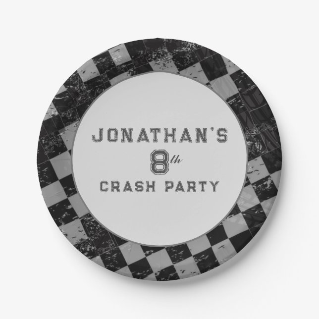 Prato De Papel Festa de aniversário de caminhada monstruosa para  (Frente)