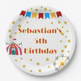 Prato De Papel Festa de aniversário de Carnaval Personalizada