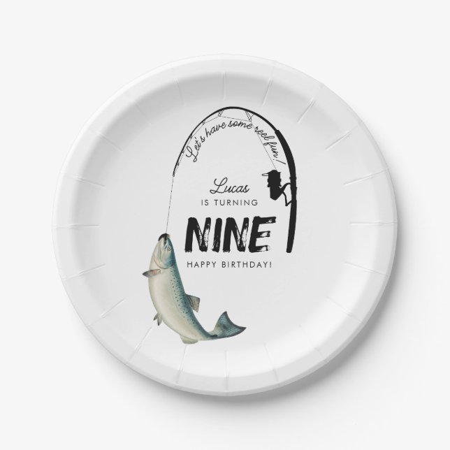 Prato De Papel Festa de Aniversário de criança de Diversão de Enr (Frente)