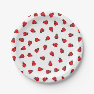 Prato De Papel Festa de Aniversário de criança de Ladybug mais re