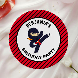 Prato De Papel Festa de Aniversário de criança do Guerreiro Ninja