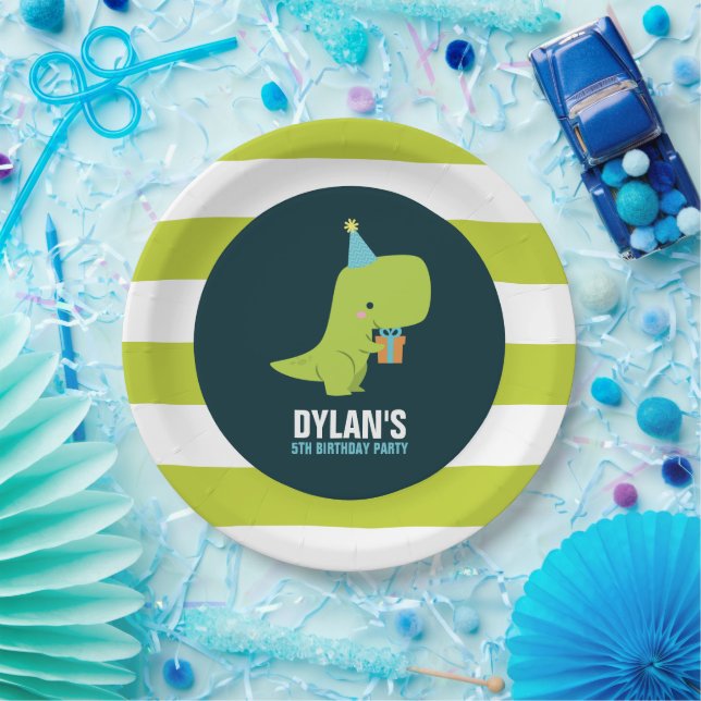 Prato De Papel Festa de Aniversário de criança Tepresa do Dinossa (Festa)