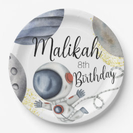 Prato De Papel Festa de aniversário de Espaço em Água para Menino