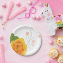 Festa de aniversário de Flores de Aquarela