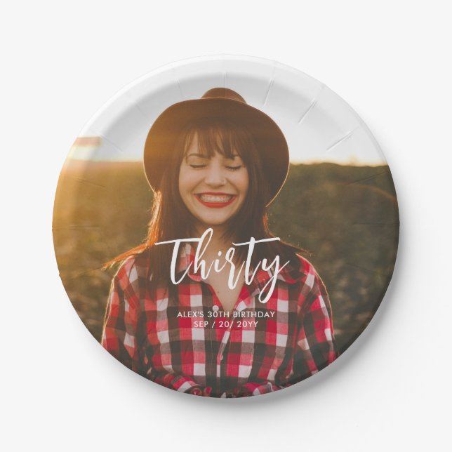 Prato De Papel Festa de aniversário de Fotografias Personalizadas