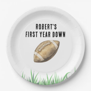 Prato De Papel Festa de Aniversário de Futebol do Primeiro Ano