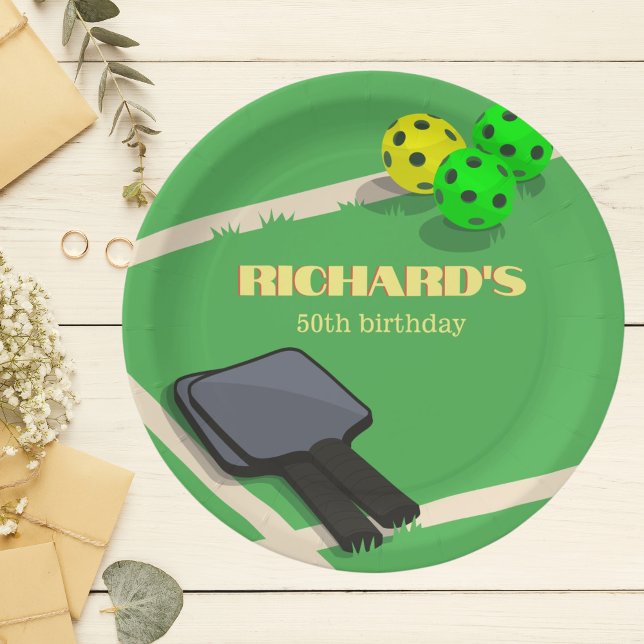 Prato De Papel Festa de aniversário De Jantar Esportiva Com Picad (Criador carregado)