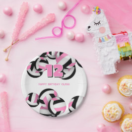 Prato De Papel festa de aniversario de meninas de volleybolas pre