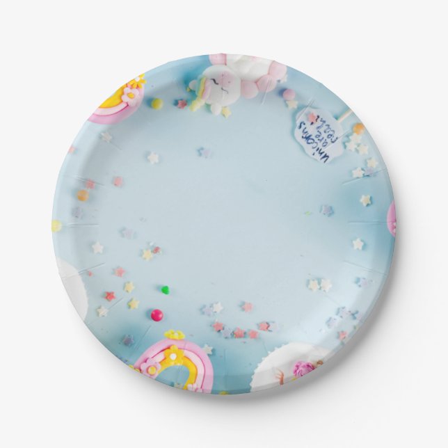 Prato De Papel Festa de aniversário de papel 🍽 (Frente)