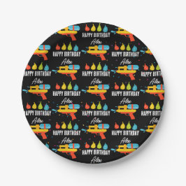 Prato De Papel Festa de aniversário de Verão de Armas e Balões