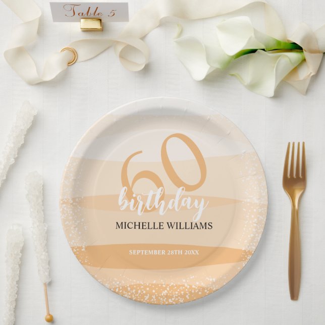 Prato De Papel Festa de aniversário De Verão Moderna A Rosa (Casamento)