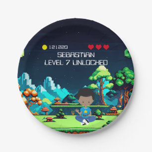 Prato De Papel Festa de aniversário divertida do jogo de computad