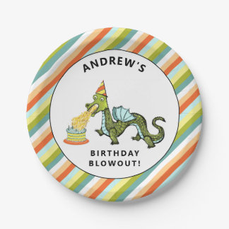 Prato De Papel Festa de aniversário do dragão
