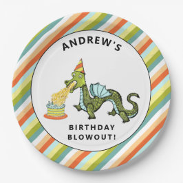 Prato De Papel Festa de aniversário do dragão