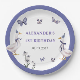 Prato De Papel Festa de aniversário do ganso do bobo