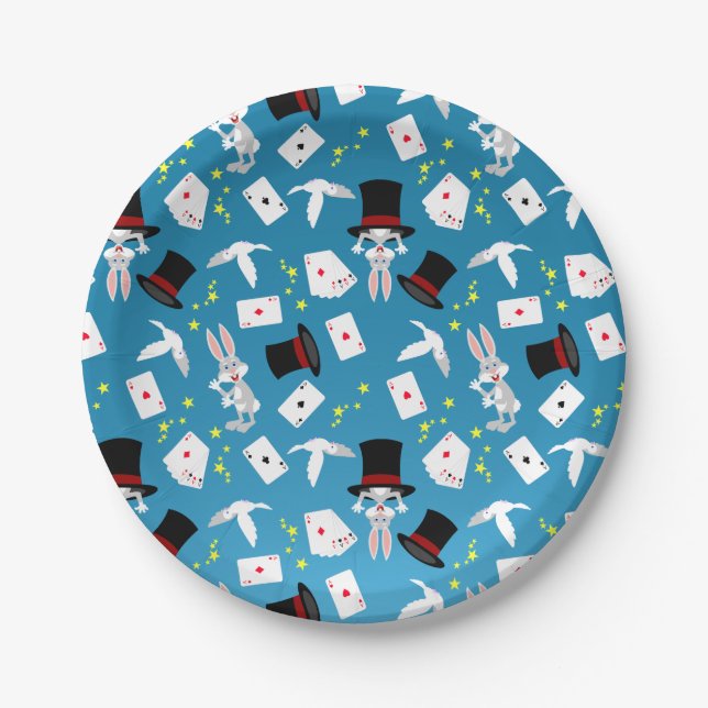 Prato De Papel Festa de Aniversário do Mago (Frente)