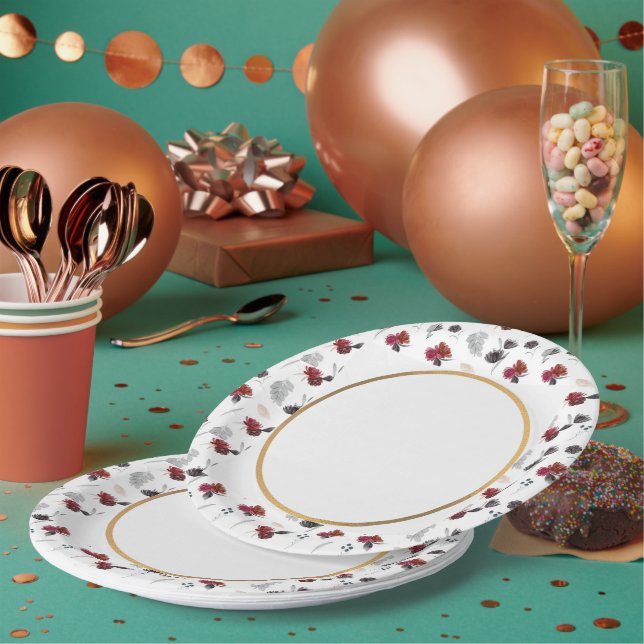 Prato De Papel festa de aniversário do padrão abstrato (Múltiplo)