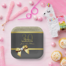 Festa de aniversário Dourada e preta brilhante