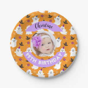 Prato De Papel Festa de aniversário Fantasma do Cavaleiro Laranja