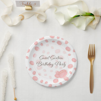 Prato De Papel Festa de aniversário Macaron