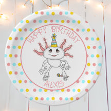 Festa de aniversário personalizada Axolotl temida
