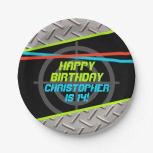 Prato De Papel Festa de aniversário Personalizada de Tabuleiros L