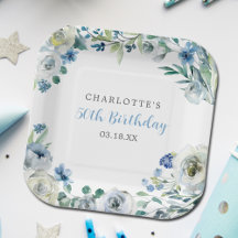 Festa de aniversário Personalizada Floral Branco A