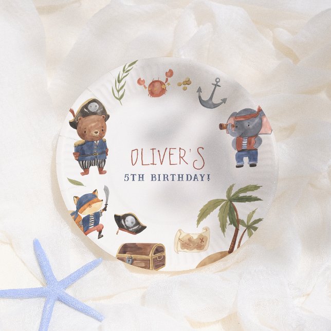 Prato De Papel Festa de aniversário Pirata (Criador carregado)