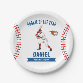 Prato De Papel Festa de aniversário Rookie Baseball