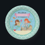 Prato De Papel Festa de aniversário Sereia<br><div class="desc">Sua pequena princesa do mar pode celebrar seu grande dia com nosso prato de aniversário de sereia. Apresentando adoráveis sereias cercadas por criaturas marinhas amigáveis prontas para uma extravagância submarina. Não se esqueça de verificar nossa coleção de suprimentos de festa de aniversário de sereia. Não seja um peixe fora de...</div>