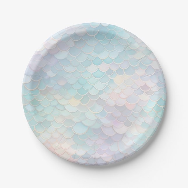 Prato De Papel Festa de aniversário Sereia (Frente)