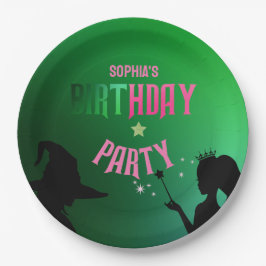 Prato De Papel Festa de aniversário Verde Rosa Glinda