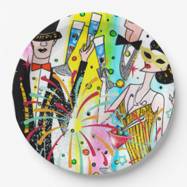 Prato De Papel Festa de Ano Novo