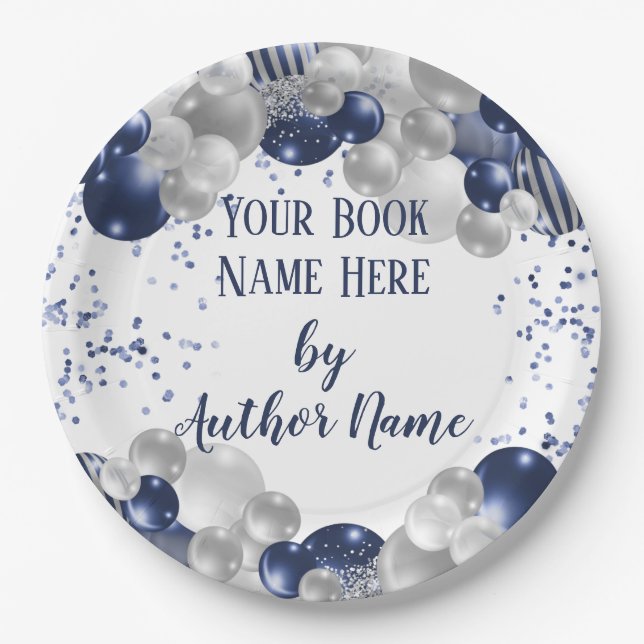 Prato De Papel Festa de Assinatura de Lançamento de Livro (Frente)