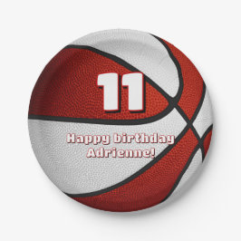 Prato De Papel festa de basquetebol branco