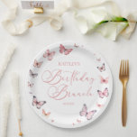 Prato De Papel Festa de Brunch de Birthday, borboleta rosa macia<br><div class="desc">Estas são placas de papel do Brunch Party Birthday,  borboleta rosa macia!</div>