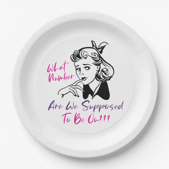 Prato De Papel Festa de Bunco Engraçado (Frente)