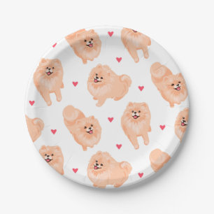 Prato De Papel Festa de Cachorro Pomerânia Cuja
