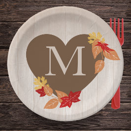 Prato De Papel Festa de Casamento ou Chá de Noiva com Monograma d